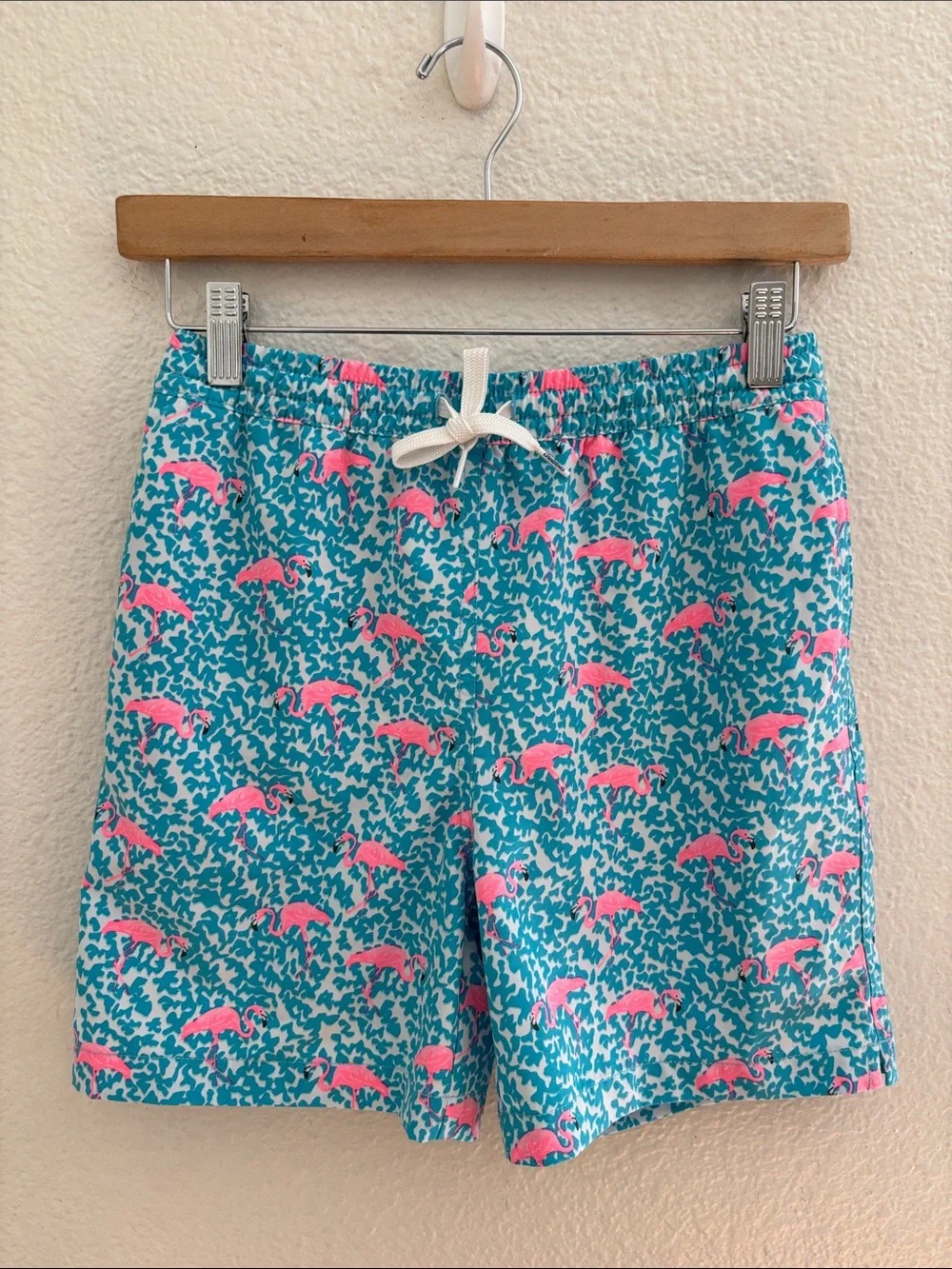 Chubbies Flamingo Print Swim Trunks Boys Youth Size Medium 10/12 Beach Pool